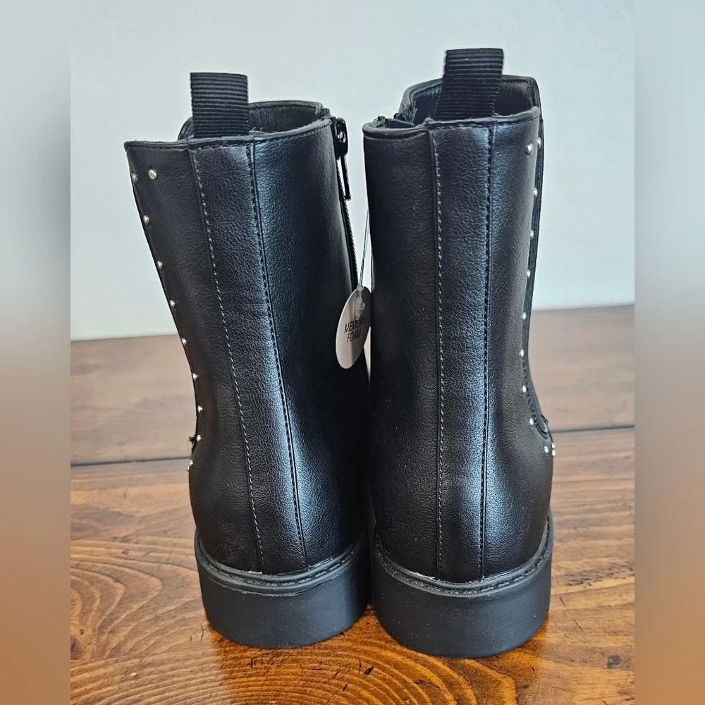 Girls' Black Memory Foam Zip Up Dress Boots Comfort & Style! Size 6 NWB